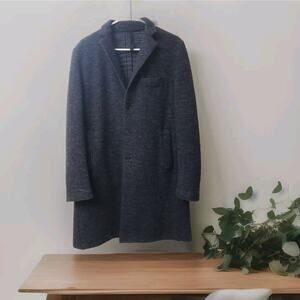 Harris Wharf London Virgin Wool coat Charcoal Heather Size 46 IT/FR/EU